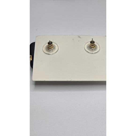 Vintage Avon Tailored Accent Convertible Earrings Set Gold Tone Red, Blue, Black - Picture 3 of 6